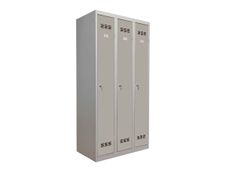 Vestiaire Industrie Propre - 3 portes - 180 x 90 x 50 cm - gris/gris