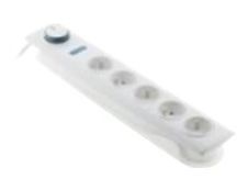 otio - Multiprise parafoudre 5 prises avec interrupteur - blanc