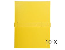 Exacompta - 10 Chemises extensibles à sangle - jaune