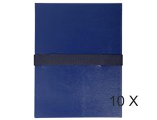 Exacompta - 10 Chemises extensibles à sangle - bleu foncé