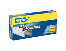 Rapid - Boîte de 5000 Agrafes 26/6 - jusqu'à 20 feuilles - acier galvanisé