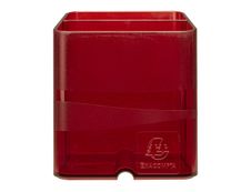 Exacompta Pen-Cube - Pot à crayons rouge translucide