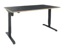 Bureau NIVO - Bureau éléctrique - L160 - pied carbone - perle blanche