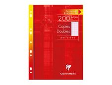 Clairefontaine - 200 copies doubles A4 - grands carreaux (Seyes) - perforées
