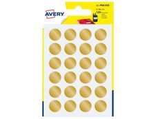 Avery - 120 Pastilles adhésives - or - diamètre 15 mm