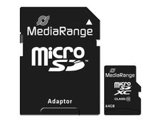 MediaRange - carte mémoire 64 Go - Class 10 - micro SDXC