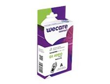 WECARE - Ruban d'étiquettes auto-adhésives pour Dymo D1 - 1 rouleau (9 mm x 7 m) - fond transparent écriture noire