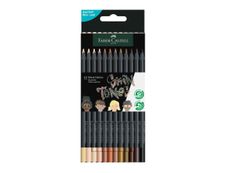Faber-Castell Black Edition - Pack de 12 crayons de couleur - couleurs de tons de peau assorties