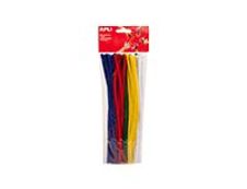 Apli - 50 chenilles - blanc, jaune, rouge, vert foncé, bleu foncé