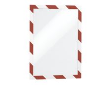 Durable Duraframe Security - 2 Cadres d'affichage bicolore - A4 - rouge/blanc (encadrement magnétique)