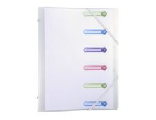 Exacompta Chromaline - Trieur polypro 6 positions - incolore