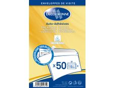 La Couronne - 50 Enveloppes de visite - 90 x 140 mm - 110 gr - blanc