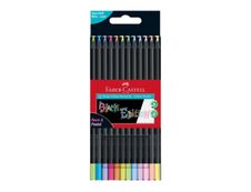 Faber Castell Black Edition Neon+Pastel - 12 crayosn de couleur - couleurs brillantes assorties