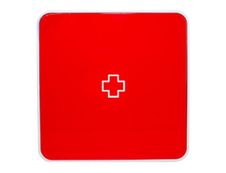 Armoire à pharmacie MultiBox - 32 x 70 x 32 cm - 4 étagères - rouge