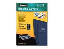 Fellowes - 25 couverture à reliure A4 (21 x 29,7 cm) - 250 g/m² - Bleu Royal
