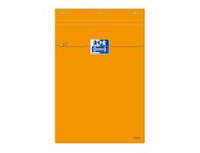 Oxford - Bloc notes - A4 - 160 pages - grands carreaux - 80G - orange