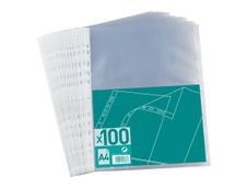 100 Pochettes perforées - A4 - pour 20 feuilles - 4/100