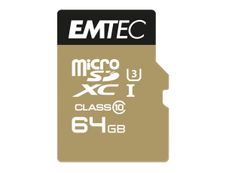 Emtec SpeedIN' PRO - carte mémoire 64 Go - Class 10 - micro SDXC - UHS-I U3