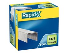Rapid - Boîte de 5000 Agrafes 24/6 - jusqu'à 20 feuilles - acier galvanisé