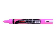 UNI CHALK - Marqueur craie - pointe moyenne conique - rose neon