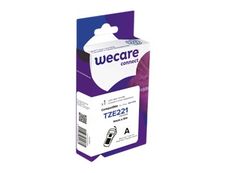 Wecare ruban d'étiquette compatible Brother TZE221 - 1 rouleau (0,9 cm x 8 m) - fond blanc écriture noire