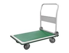 Safetool CARGO - Chariot pliant - plateau vert - roues silencieuses - 300 kg