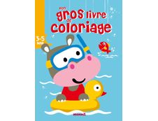Mon gros livre de coloriage - Hippopotame dans bouée