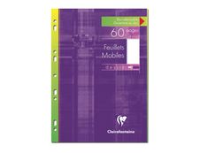 Clairefontaine - 60 feuilles simples A4 - perforées - blanches unies