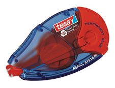 Tesa - Roller de colle - 8.4 mm x 14 m - rouge - permanent - boîtier transparent