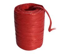 Maildor - Pelote de raphia synthétique - ruban d'emballage 100 m - rouge