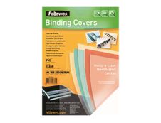 Fellowes - 100 couverture à reliures A4 (21 x 29,7 cm) - plastique 200 microns - transparent
