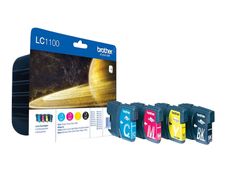 Brother LC1100 - Pack de 4 - noir, cyan, magenta, jaune - cartouche d'encre originale