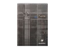 Clairefontaine - Bloc notes Pupitre - A4 - 160 pages - grands carreaux - à spirales - blanc
