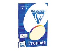 Clairefontaine Trophée - Papier couleur - A4 (210 x 297 mm) - 160 g/m² - 50 feuilles - ivoire