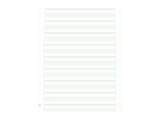 Exacompta - Papier listing zoné vert/bistre/bleu - 1000 feuilles 380 mm x 11" - bandes Caroll non détachables - 3 plis
