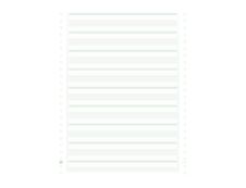 Exacompta - Papier listing zoné vert/bistre/bleu - 1000 feuilles 380 mm x 11" - bandes Caroll non détachables - 3 plis