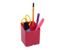 Exacompta Pen-Cube - Pot à crayons framboise