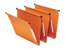 Fast Standard - 25 Dossiers suspendus pour armoires - orange - fond 30 mm