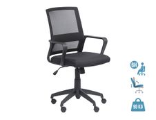 Fauteuil de bureau LIBERTY 01 - accoudoirs fixes - sans appui-tête - noir