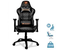 Fauteuil gamer Armor One - accoudoirs réglables - appui-tête intégré - noir