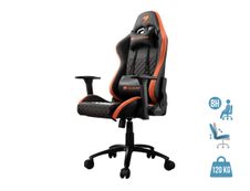Fauteuil gamer Armor Pro - accoudoirs réglables - noir et orange