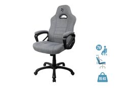 Fauteuil de bureau ENZO - accoudoirs fixes - appuie-tête intégré - gris clair