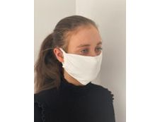 Exacompta - 10 Masques individuels de protection en tissu blanc