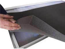 Mousse à absorbtion acoustique pour cloison EASYSCREEN - L94 x H 174 cm - noir