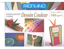 FABRIANO - Papier dessin couleur - 12 feuilles 24 x 32 cm - 160G