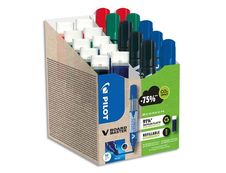 Pilot V BOARD MASTER - Pack de 10 marqueurs effaçables couleurs assorties + 10 recharges