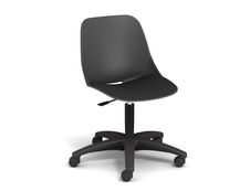 Chaise PALM - coque noire - assise noir - base noire