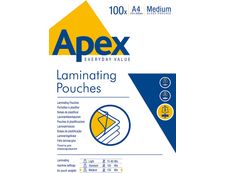 Fellowes Apex - 100 pochettes de plastification A4 (216 x 303 mm) - 125 microns 
