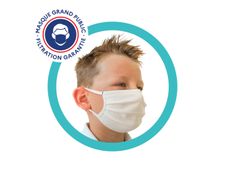2 Masques lavables pour enfants de 7 à 12 ans