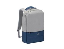 RIVACASE Prater - Sac à dos connecté pour ordinateur portable 15,6" - gris/bleu nuit